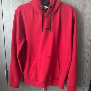 Hugo Boss Red Sweatshirt Classic Pullover Hoodie (European size L )